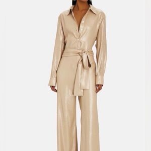 STAUD Joni Champagne Jumpsuit